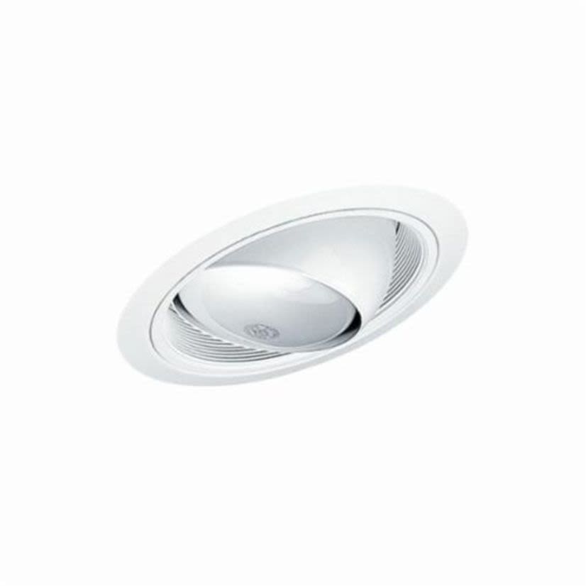 Juno 619 WWH Adjustable Standard Sloped Baffle Trim, 7-5/8 in OD, Incandescent Lamp, For Use With IC926, TC926, TC926R Series Housing